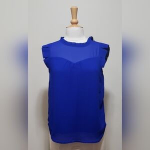 Cobalt blue Monteau size medium sleeveless blouse